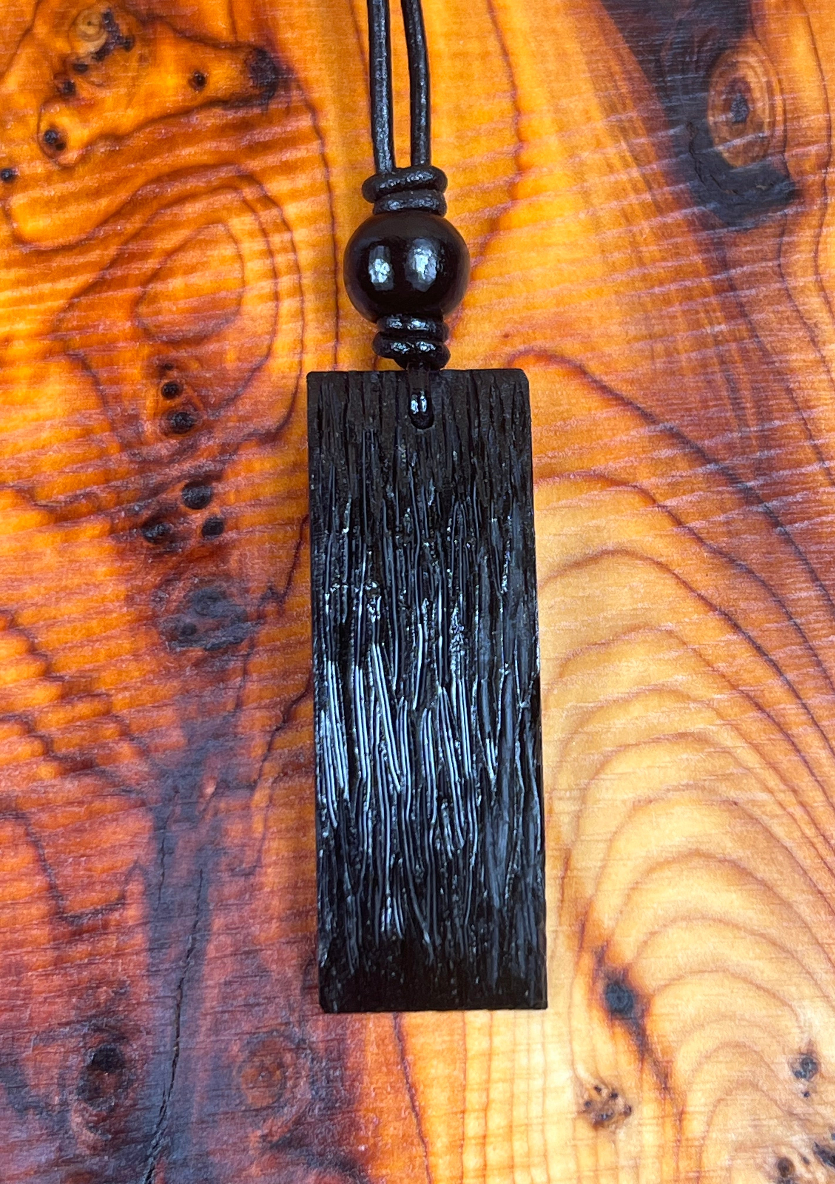 5,000 Year Old Bog Oak Pendant