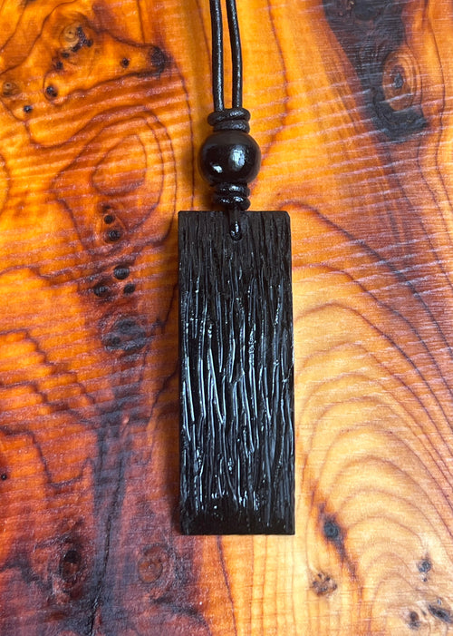 5,000 Year Old Bog Oak Pendant