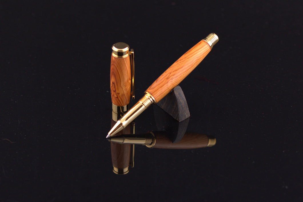 Upgrade Gold Roller Ball Pen with Killarney Yew