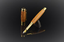 Load image into Gallery viewer, Killarney Yew Fountain Pen with Upgrade Gold Fittings
